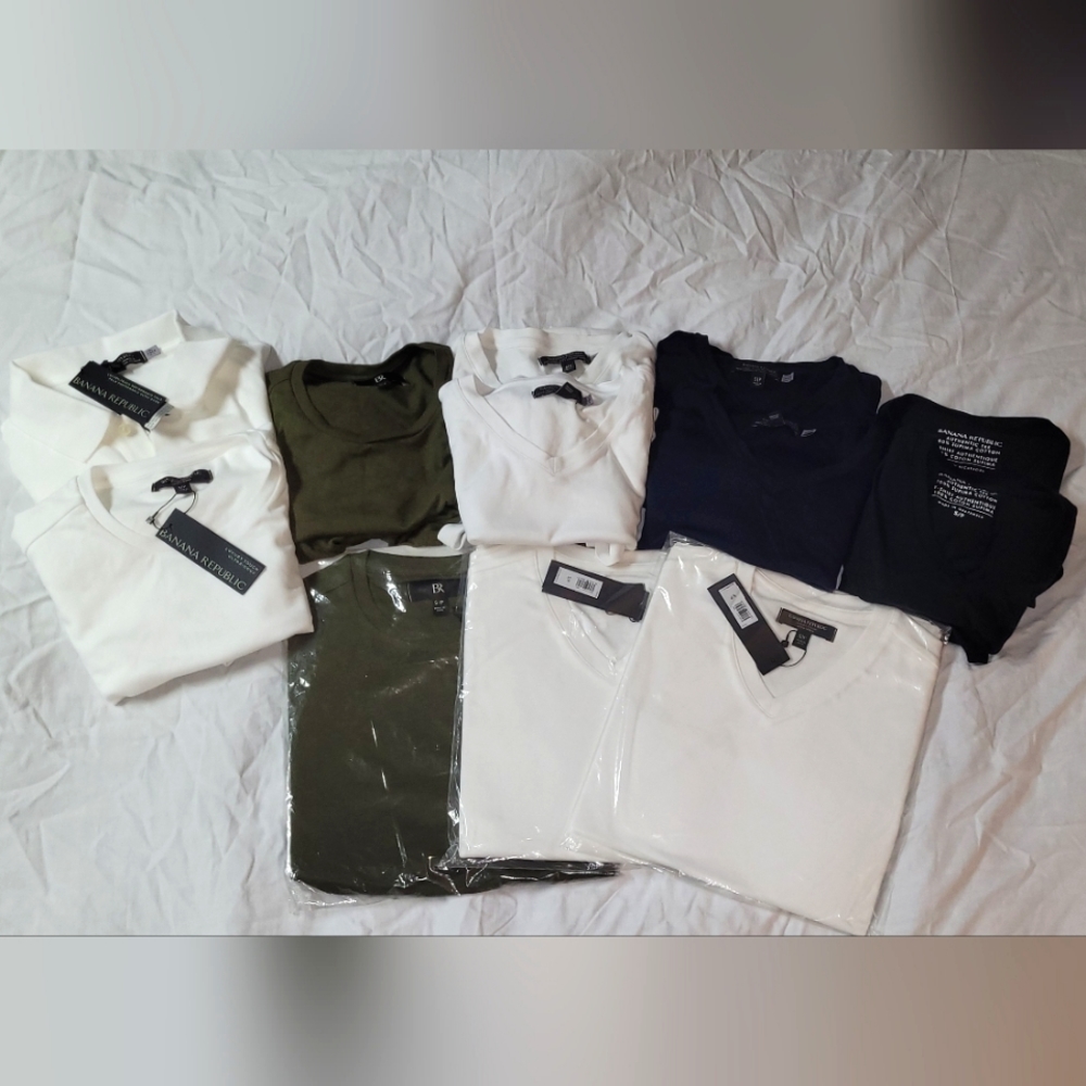 Banana Republic Luxury Touch/Supima 11 T-Shirts/1 Polo